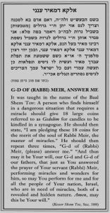 rav meir baal haness prayer|Rabbi Meir Baal Haness & The Lost Item Prayer .